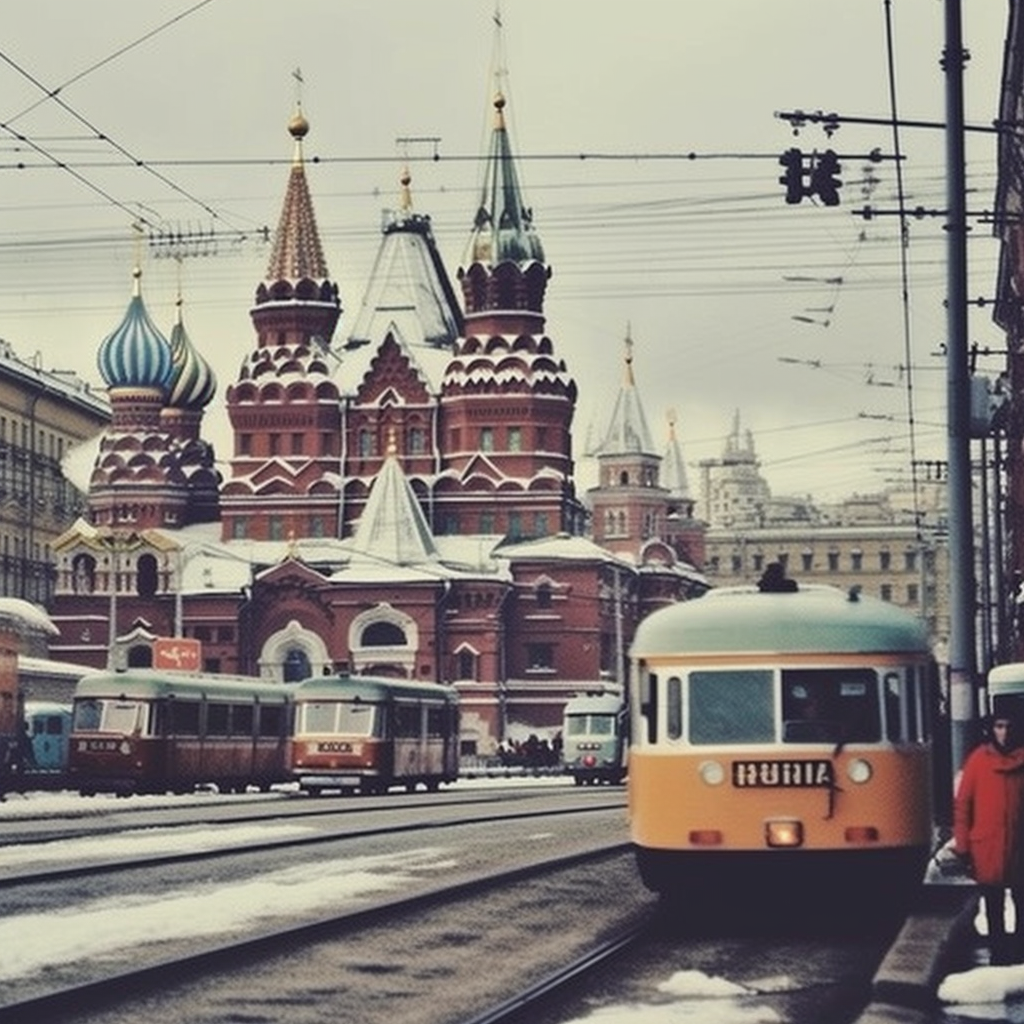 GPT-4 + Midjourney V5: Города. Москва