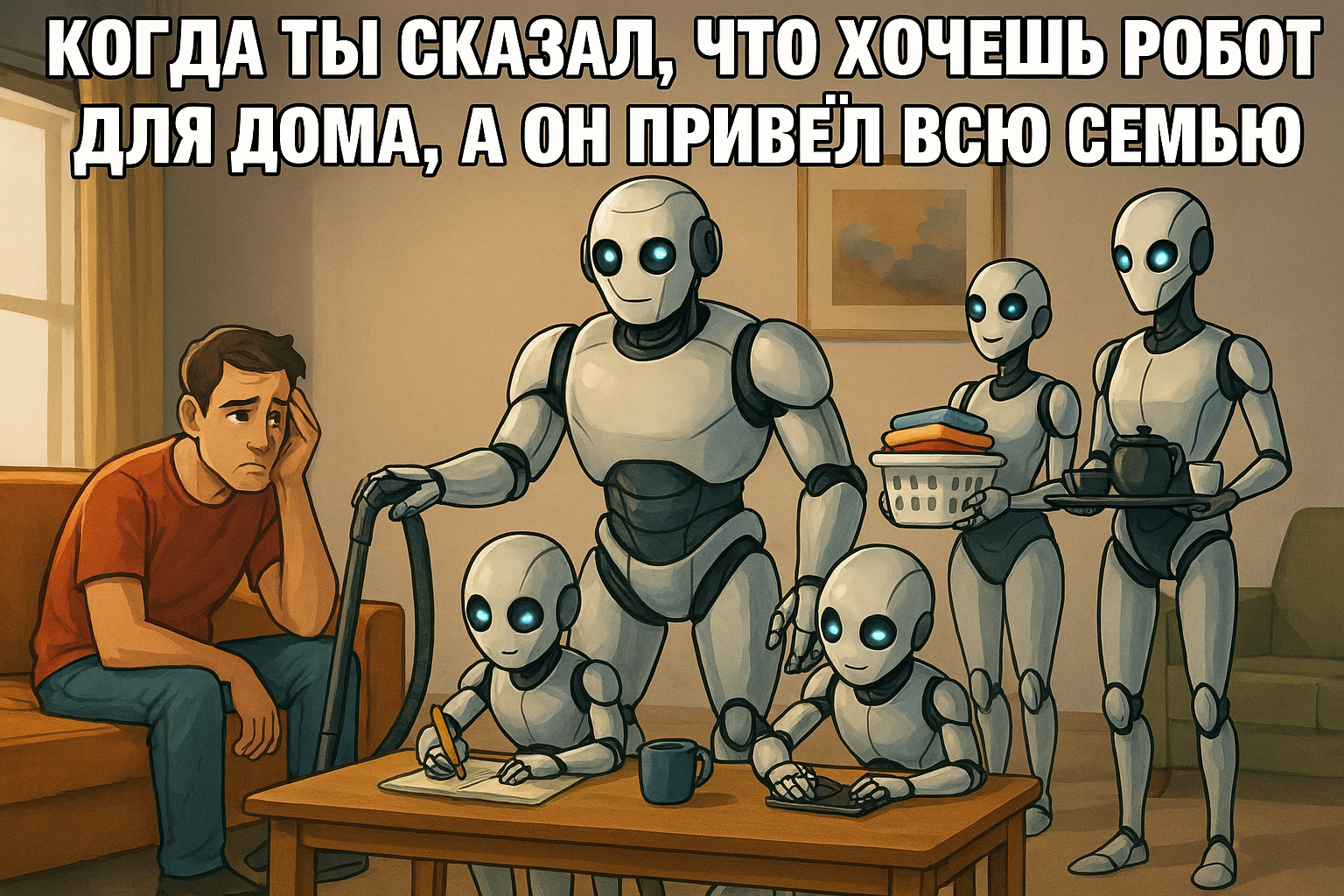 Вирусный мем, созданный DALLE, с юмористическим изображением и оригинальной концепцией.